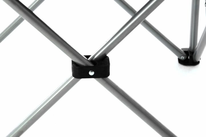 Krzesło turystyczne campingowe czarno-szare